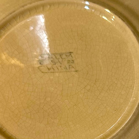 VTG ANTIQ RARE SALEM CHINA C 5-V 23 BREAD SOAP TRINKET DECOR PLATE DISH OLD GIFT - Picture 3 of 4